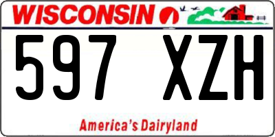 WI license plate 597XZH