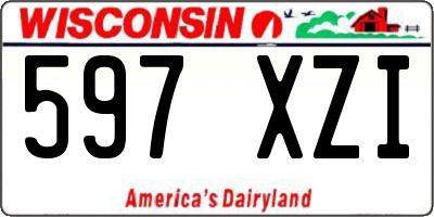 WI license plate 597XZI