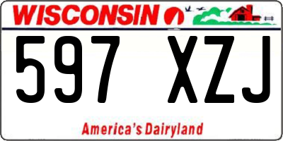 WI license plate 597XZJ
