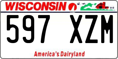 WI license plate 597XZM
