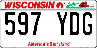 WI license plate 597YDG