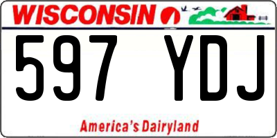 WI license plate 597YDJ