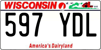 WI license plate 597YDL