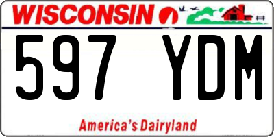 WI license plate 597YDM