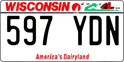 WI license plate 597YDN