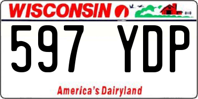 WI license plate 597YDP