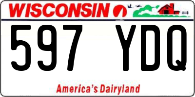 WI license plate 597YDQ