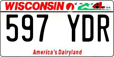 WI license plate 597YDR