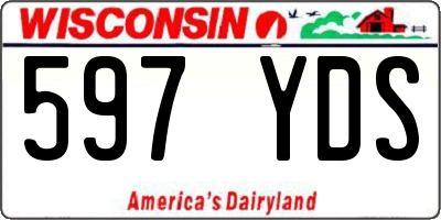 WI license plate 597YDS