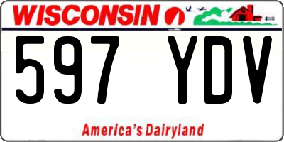 WI license plate 597YDV