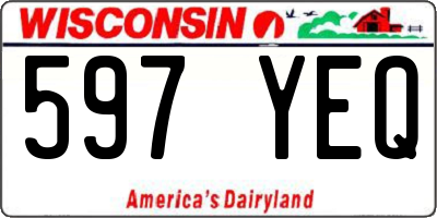 WI license plate 597YEQ