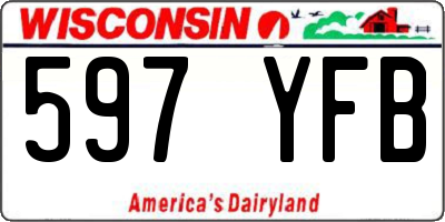WI license plate 597YFB