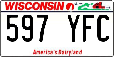 WI license plate 597YFC