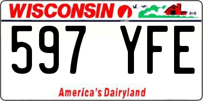 WI license plate 597YFE
