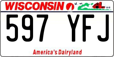 WI license plate 597YFJ