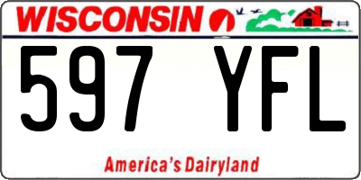 WI license plate 597YFL