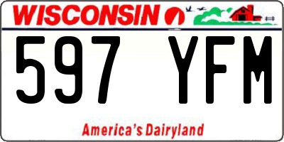WI license plate 597YFM