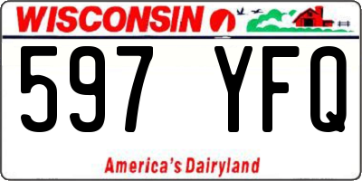 WI license plate 597YFQ