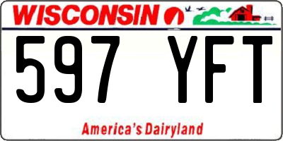 WI license plate 597YFT