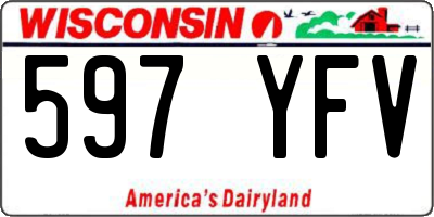 WI license plate 597YFV