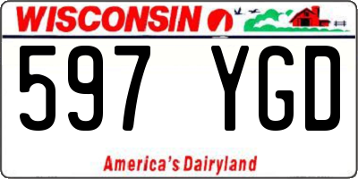 WI license plate 597YGD