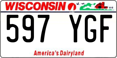 WI license plate 597YGF