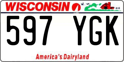 WI license plate 597YGK