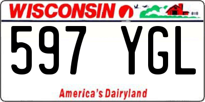 WI license plate 597YGL