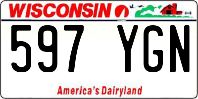 WI license plate 597YGN