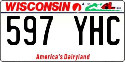 WI license plate 597YHC