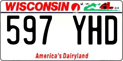 WI license plate 597YHD