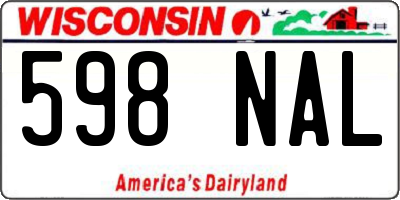 WI license plate 598NAL