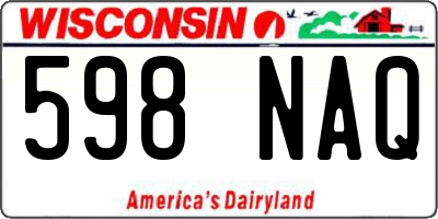 WI license plate 598NAQ