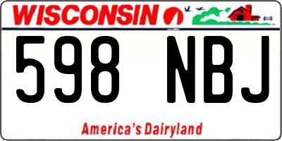 WI license plate 598NBJ