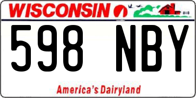 WI license plate 598NBY