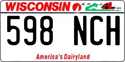 WI license plate 598NCH