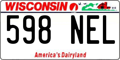 WI license plate 598NEL