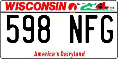 WI license plate 598NFG