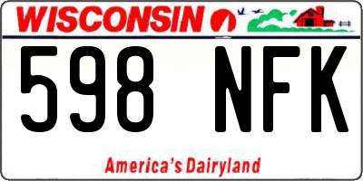 WI license plate 598NFK