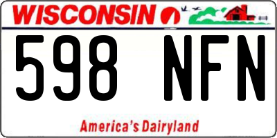 WI license plate 598NFN
