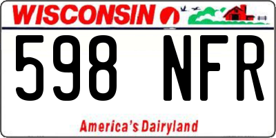 WI license plate 598NFR
