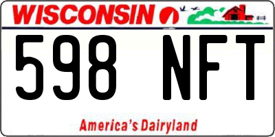 WI license plate 598NFT