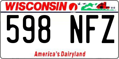 WI license plate 598NFZ