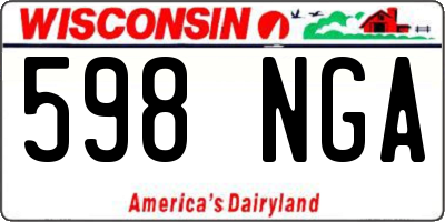 WI license plate 598NGA