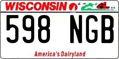 WI license plate 598NGB