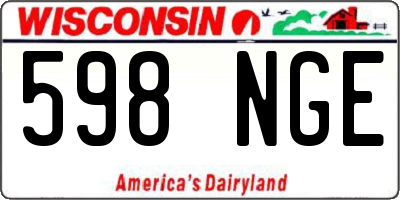 WI license plate 598NGE