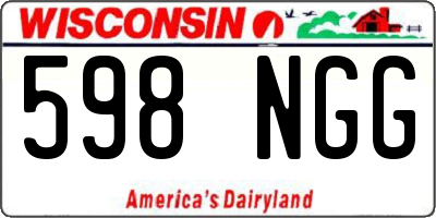 WI license plate 598NGG