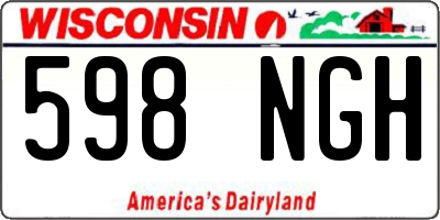 WI license plate 598NGH