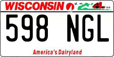 WI license plate 598NGL