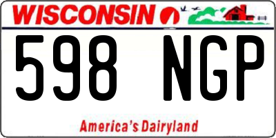 WI license plate 598NGP